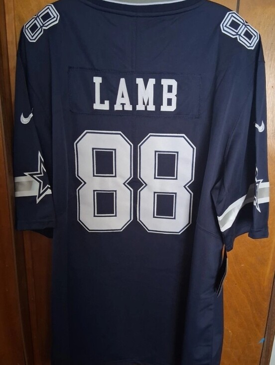 Nike Other - Mystery Sports Card With Dallas Cowboys Xl Jersey Blue CeeDee Lamb 88